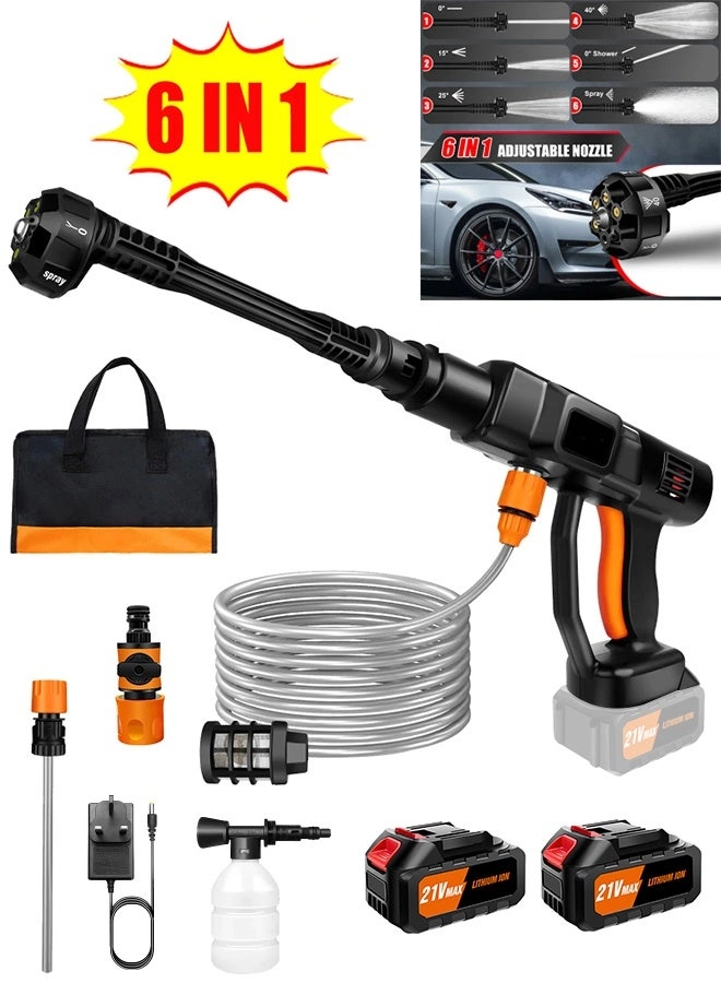 SUPER 5 Cordless Pressure Washer - Dual Battery 6-in-1 Nozzle