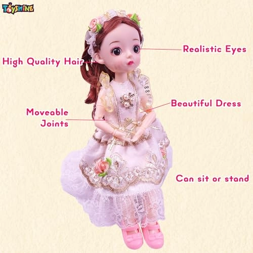 Cute Doll - 12-Inch Plastic Wedding Dress Ages 3+