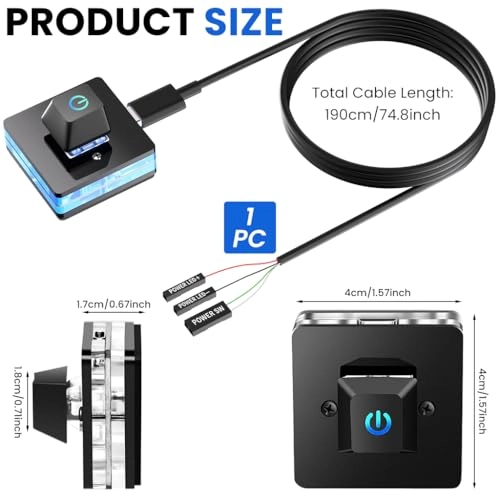 PC Power Button - Desktop External Power Supply Switch