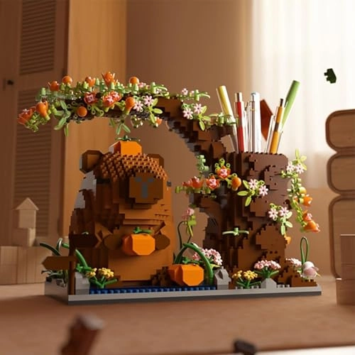 Capybara Pen Holder Building Block Set - 1880 pcs