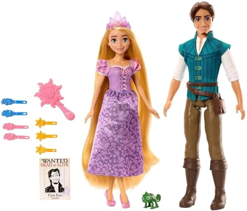 Rapunzel Doll - 30 cm + Flynn Rider Doll Ages 3+