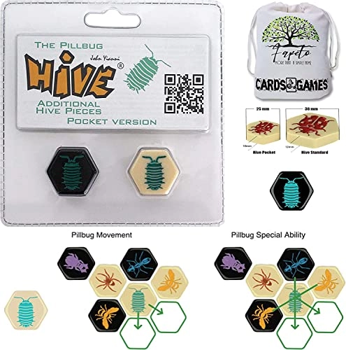 Hive of Insects - Pocket Version + Hive of Insects: Pillbug - Pocket Version Expansion + Drawstring Bag - Random Color