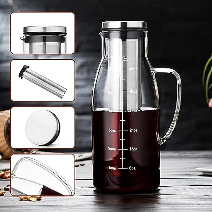 Cold Brew Maker - 800Ml Leakproof Airtight Lid