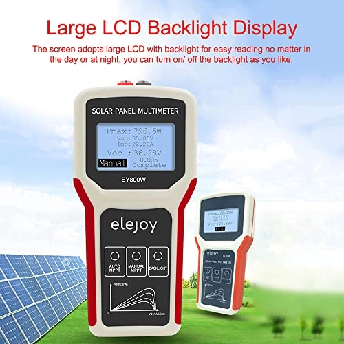 Portable Handheld Photovoltaic Panel Multimeter - LCD Backlight Open Circuit Voltage