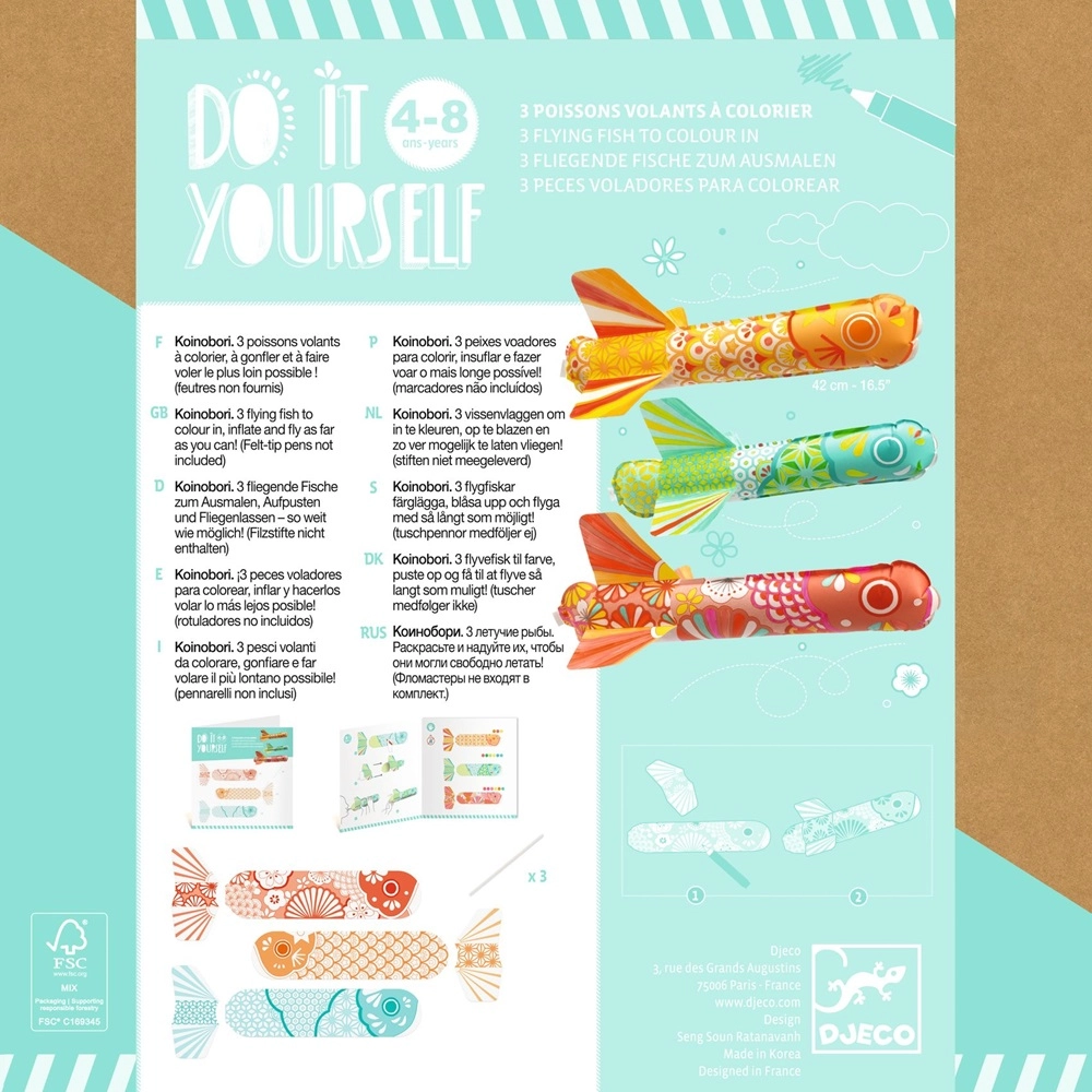 Koinobori Flying Fish - 4+ years 3 pcs