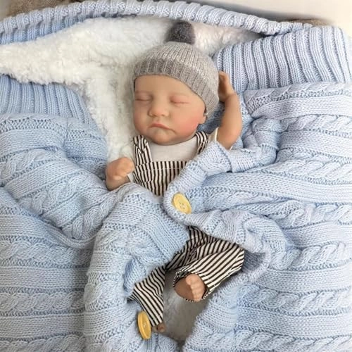 Mini Reborn Baby Doll - 12 Inch Silicone Boy Set Ages 3+