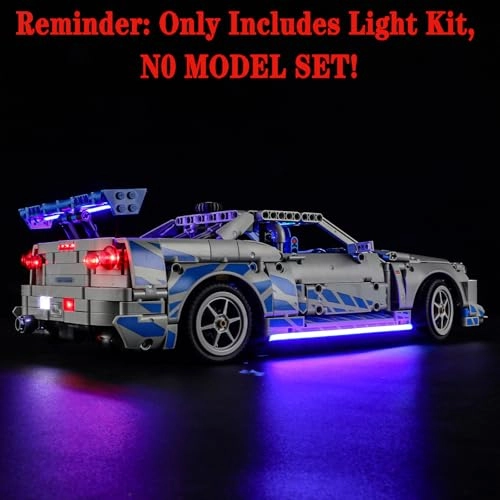 LED Light Set - Compatible with LEGO 42210 Nissan Skyline GT-R (R34)