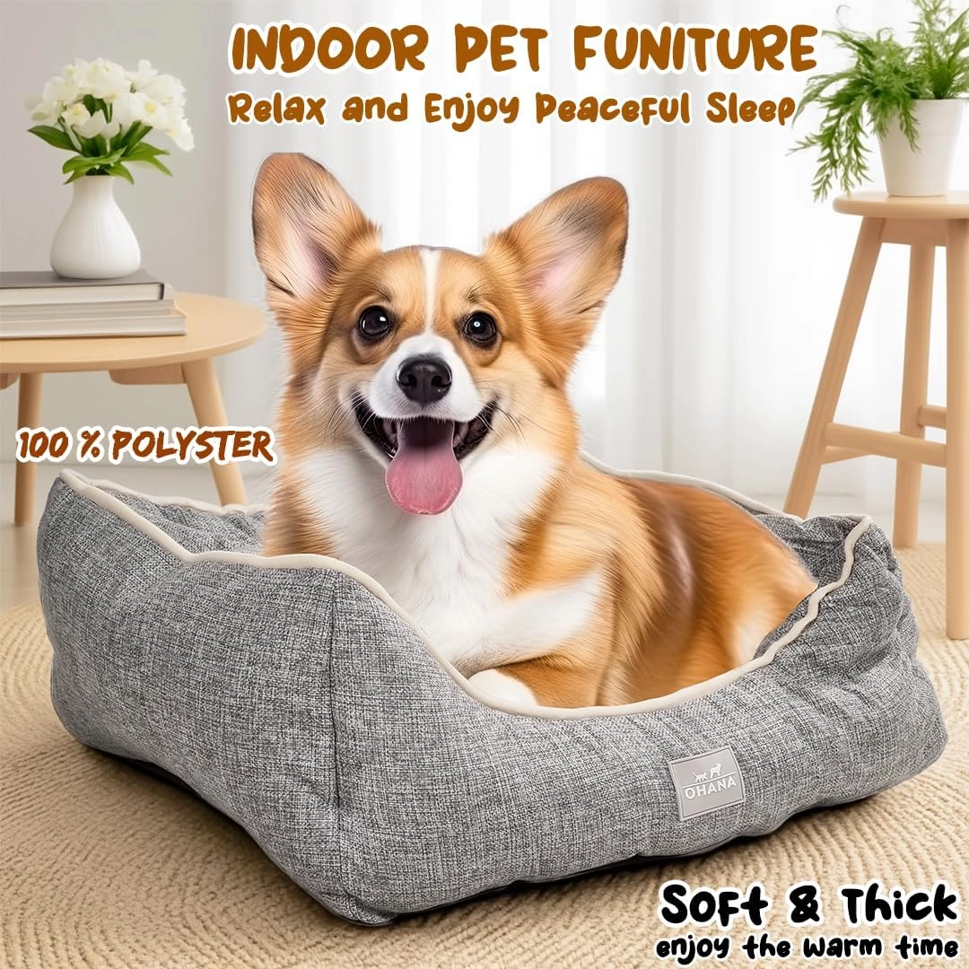 Dog bed with bolsters - 60 cm L memory foam