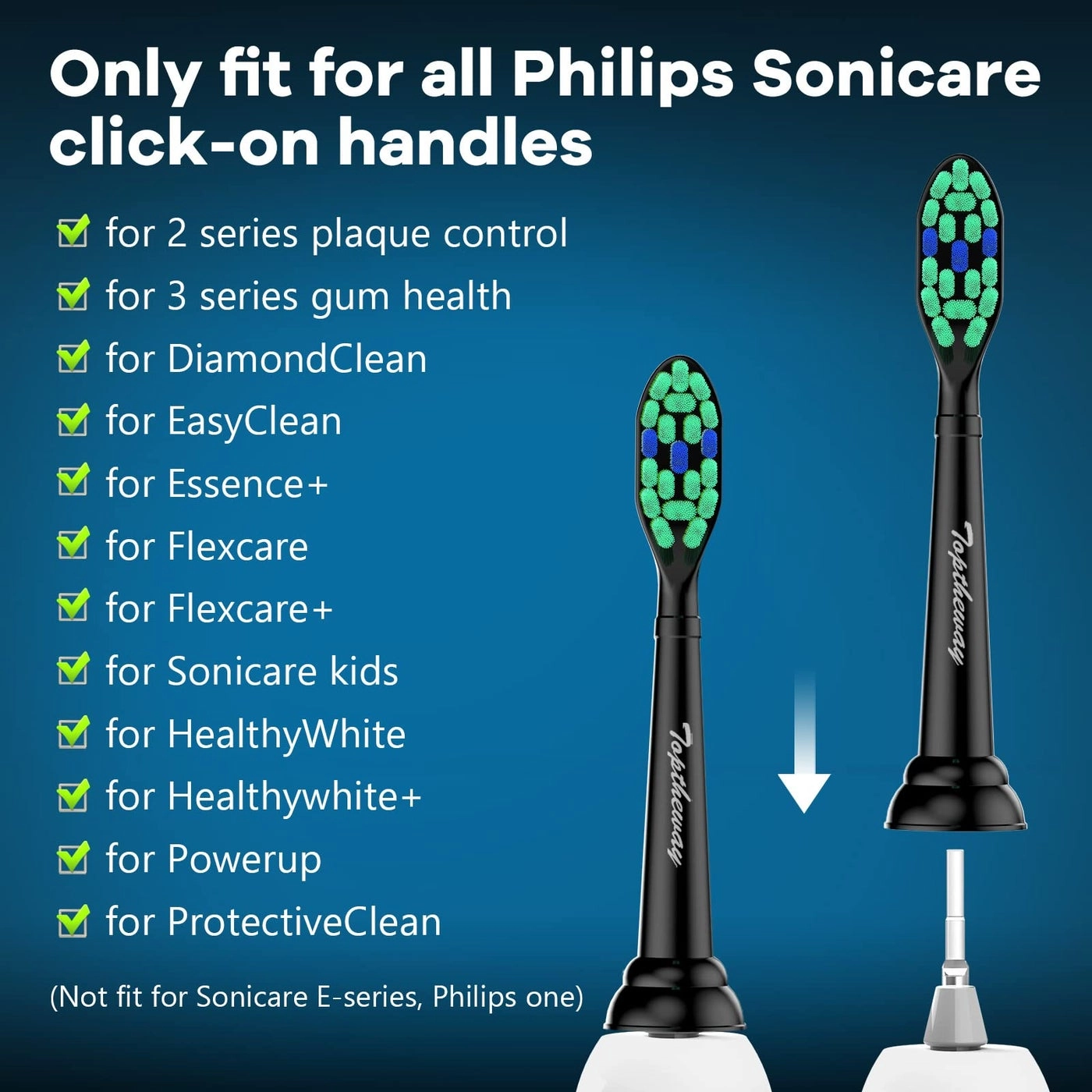 Replacement Toothbrush Heads - 4100 5100 5300 Black 6 Pack