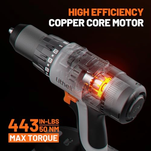 Cordless Drill Driver - 20V 1/2 Inch Keyless Chuck 21+1 Clutch