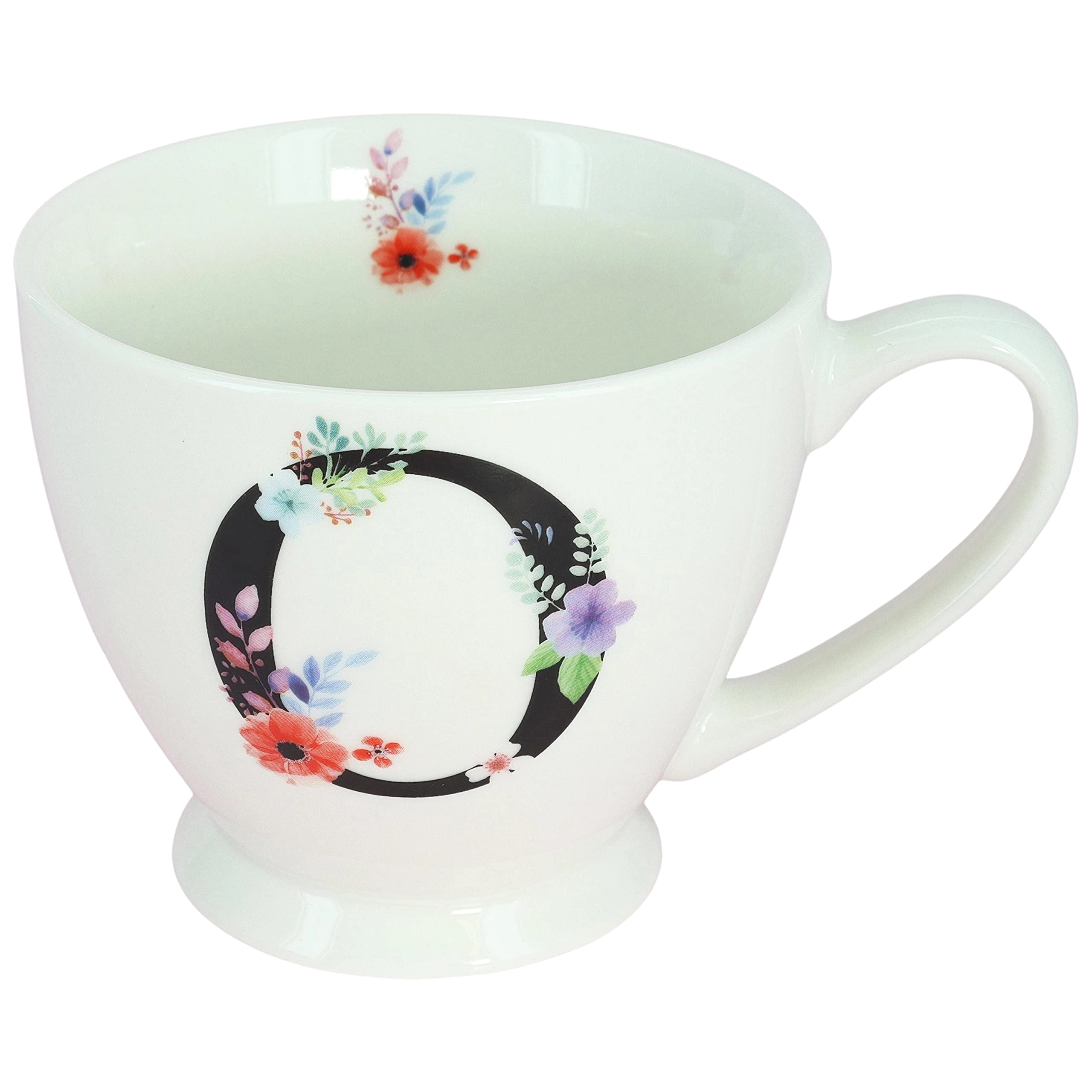 G Decor Ltd Blossom Monogram Reusable Cup - 1 pcs - Alphabet Letter Print - 450 ml