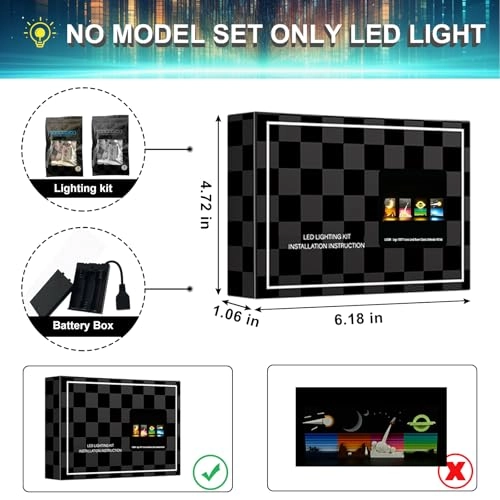 LED Light Kit for LEGO 21340 Tales of The Space Age Set - Plastic