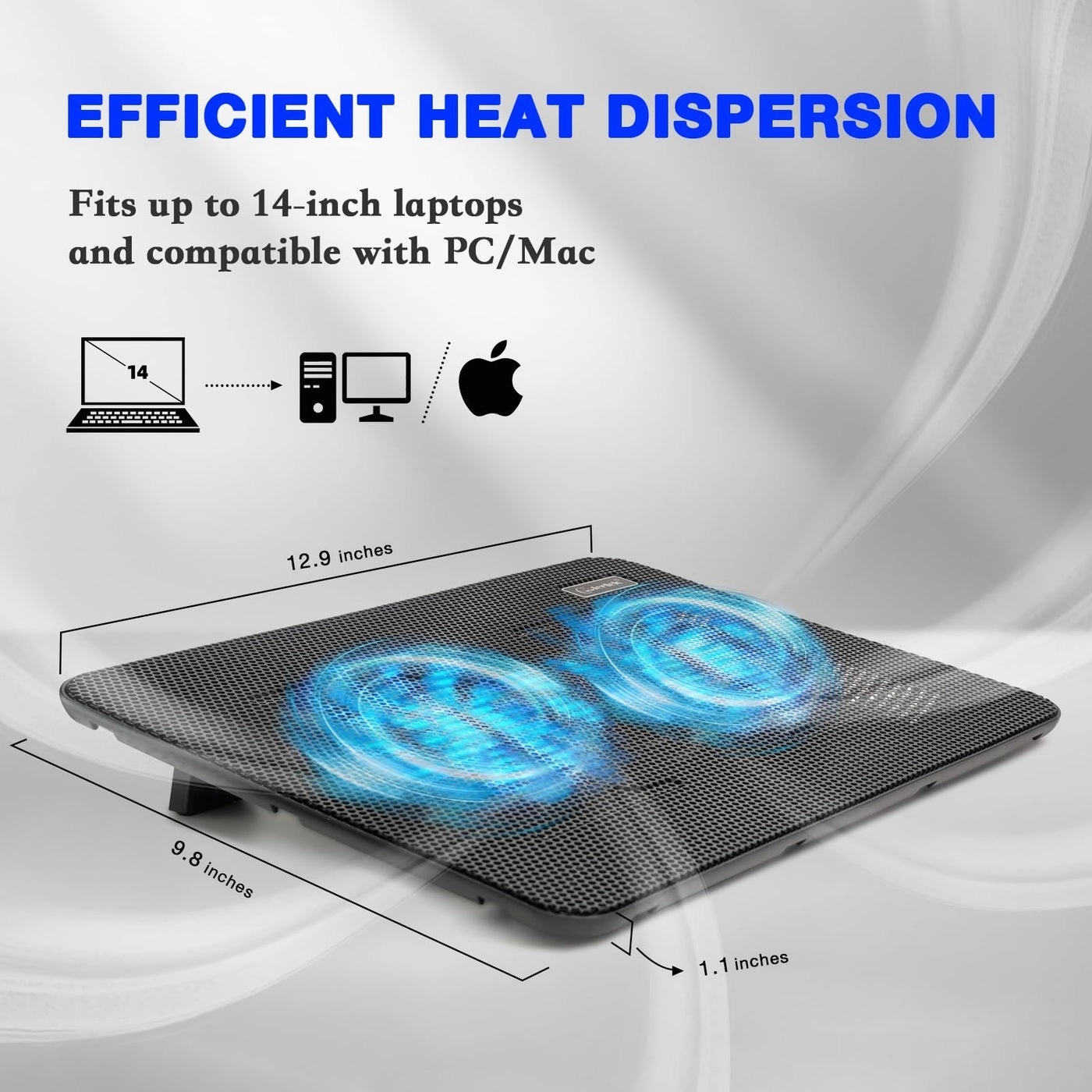 USB Powered Laptop Cooler - 2 pcs 160mm 11-17 Inch