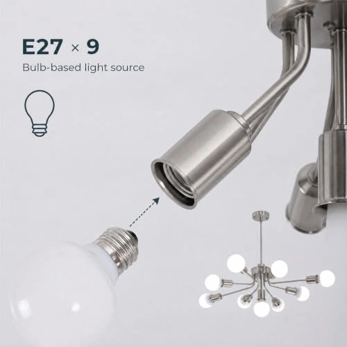 Sputnik Pendant Chandelier - 100cm to 130cm