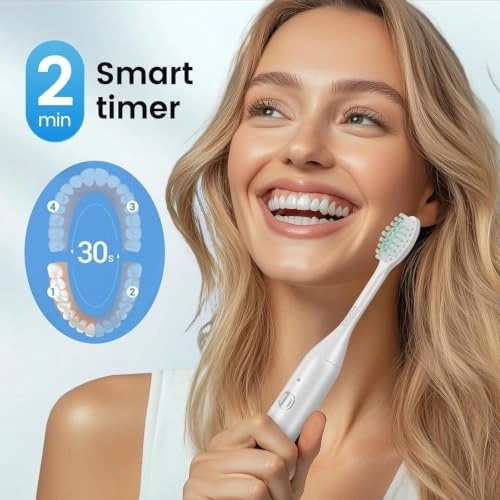 Travel Electric Toothbrush - with Case Sonic Battery Powered