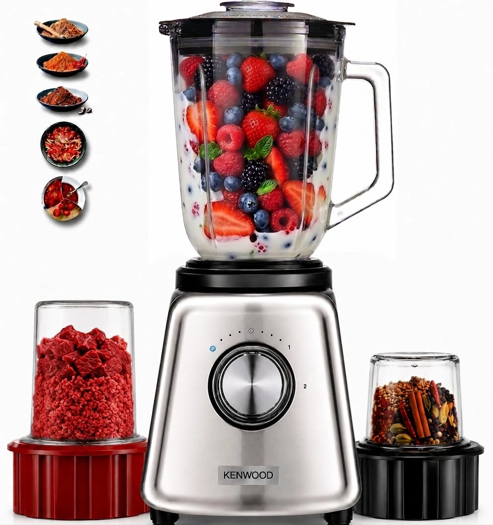 Kenwood Electronics BLP44.270SS - Glass Blender Black/Steal