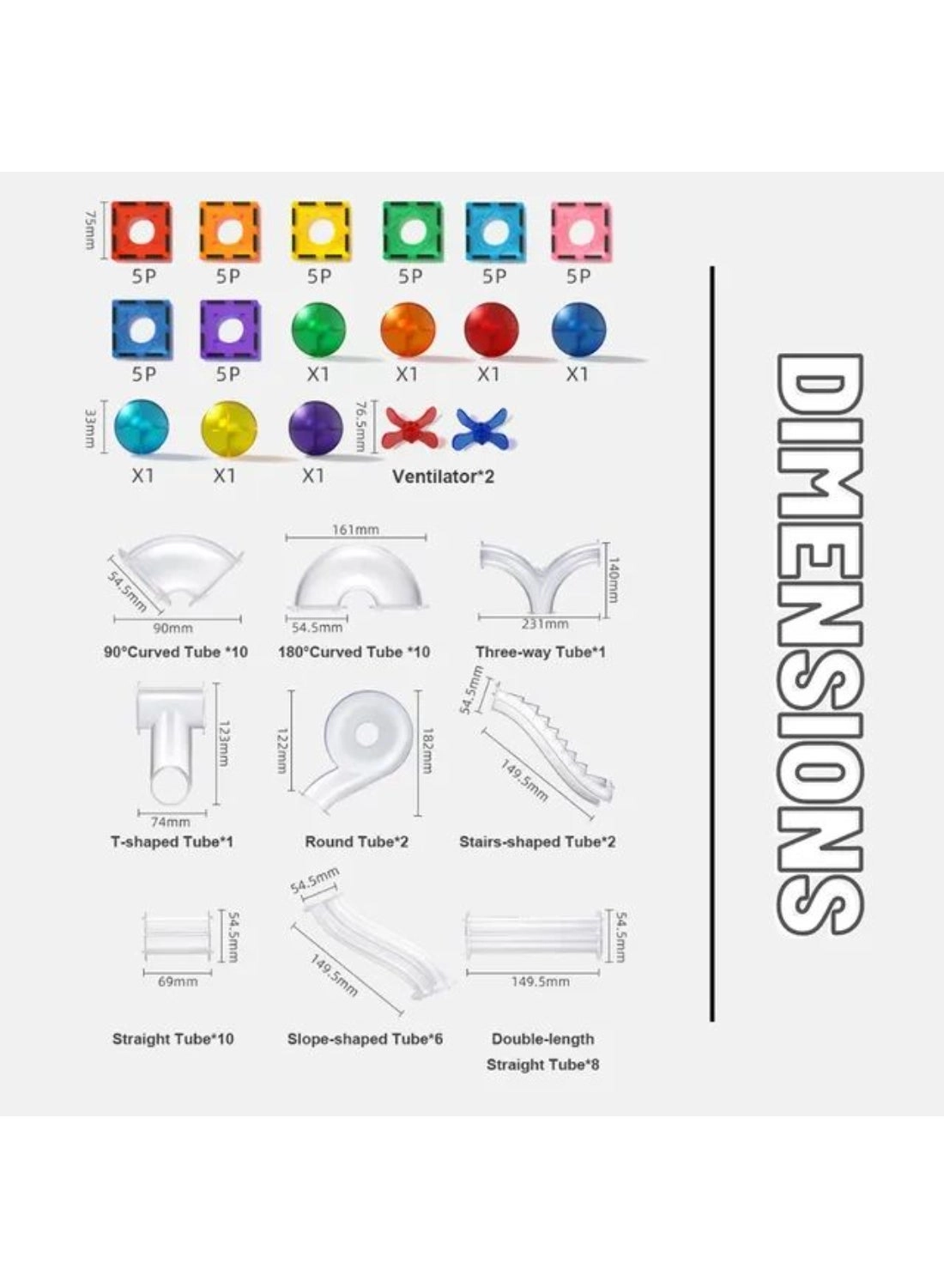 Magnetic Tiles Marble Run Edition - 100 pcs