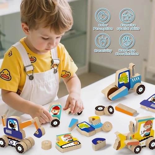 Construction Truck - Wooden Snap Together