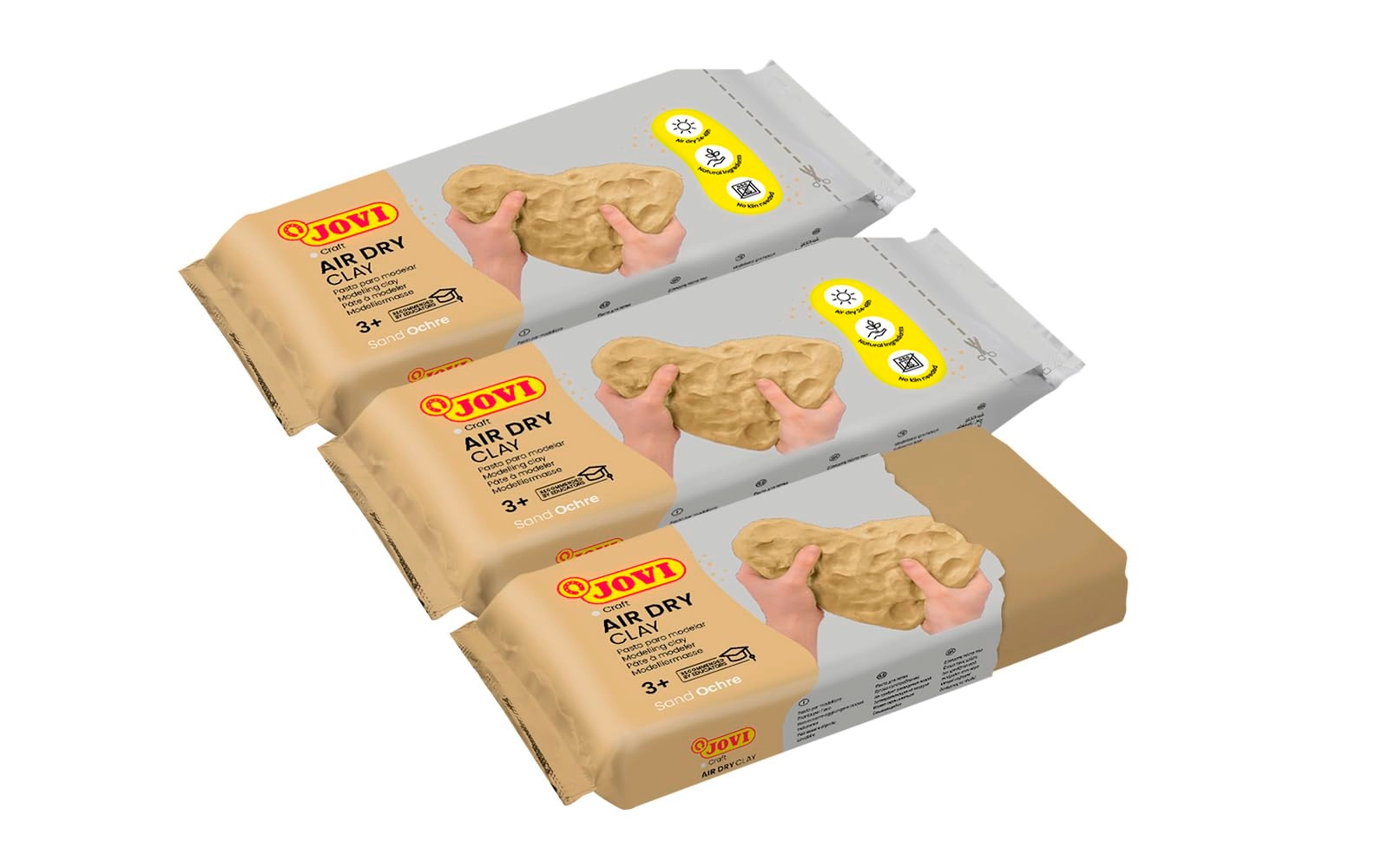 Air Dry Modeling Clay - 500g 3 pcs.