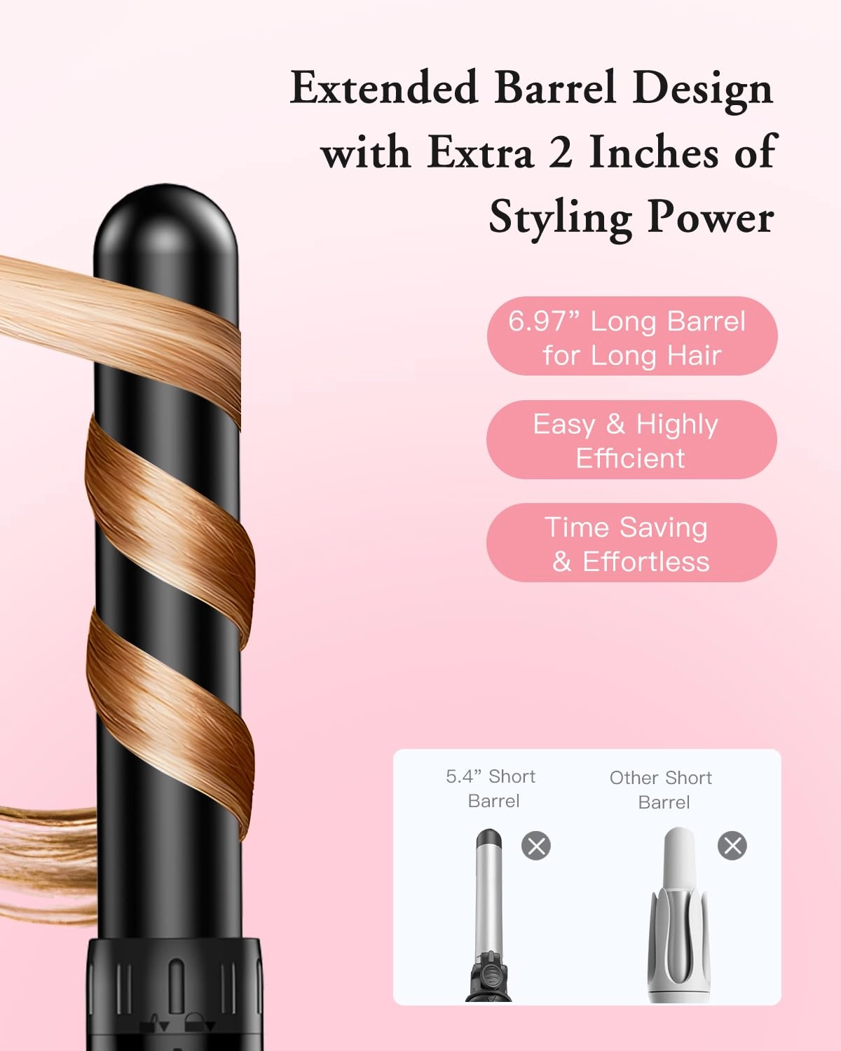 6 in 1 Curling Wand Set - 25mm 19-25mm 32mm 10mm 19mm 9-18mm