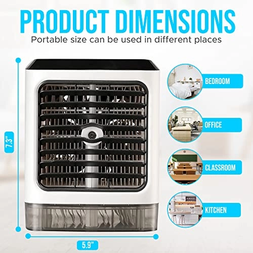 Personal Air Cooler - Remote Controller 7-Coloured LED 500ml