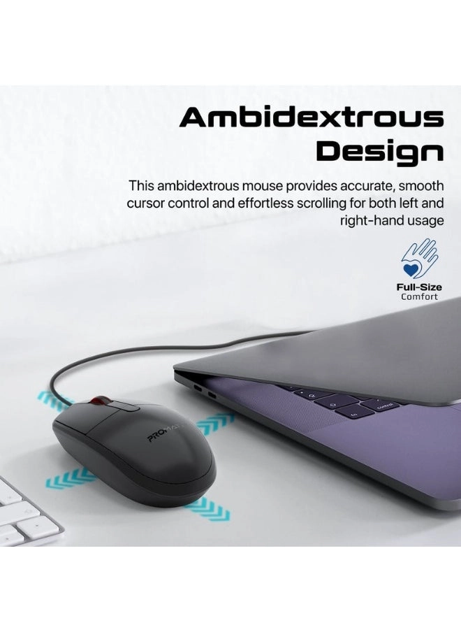 CM-1200 Ergonomic Optical Mouse - Wired