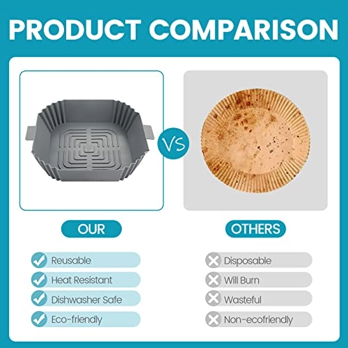 Silicone Air Fryer Liners - Silicone 2 Pcs