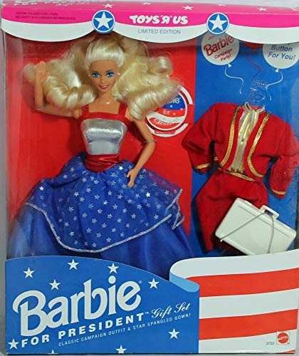 Barbie for President - 12" two complete outfits Ages 3+