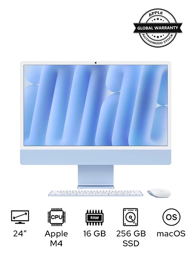 iMac 24-inch M4 8-core CPU and 8-core GPU, 16GB, 256GB SSD - Blue