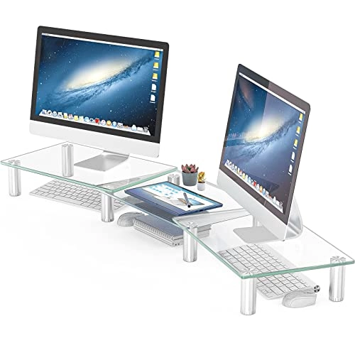 Hemudu Dual Monitor Stand - two 13" to 34" 50x50mm 75x75mm 100x100mm