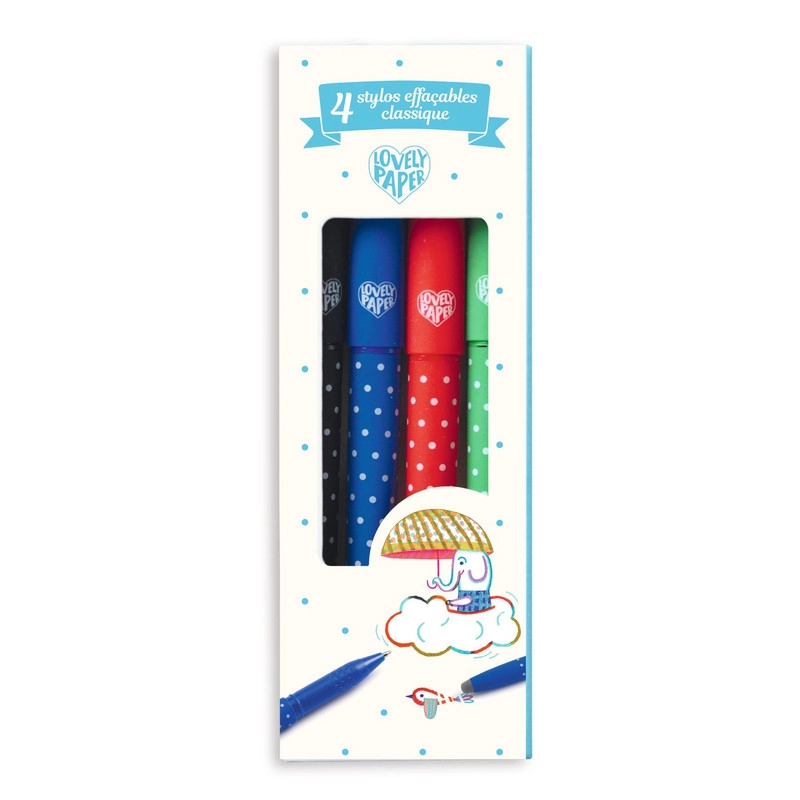 Classic Erasable Pens - 4pcs