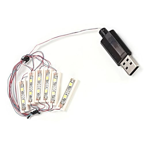1x6 LED Down Lights - USB Powered Compatible with Lego Bricks