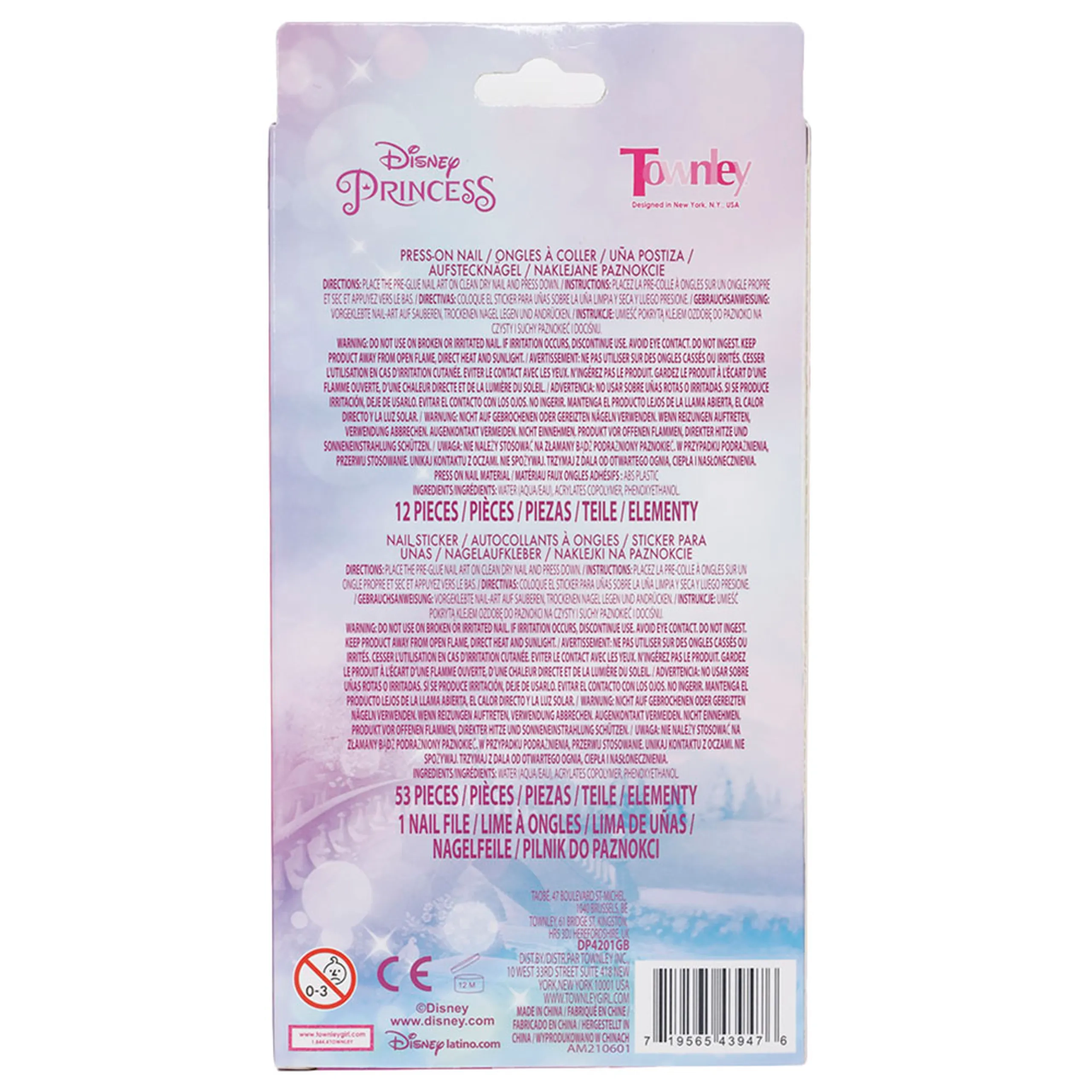 Disney Princess Nail Art Set - 6+ years 66 pcs