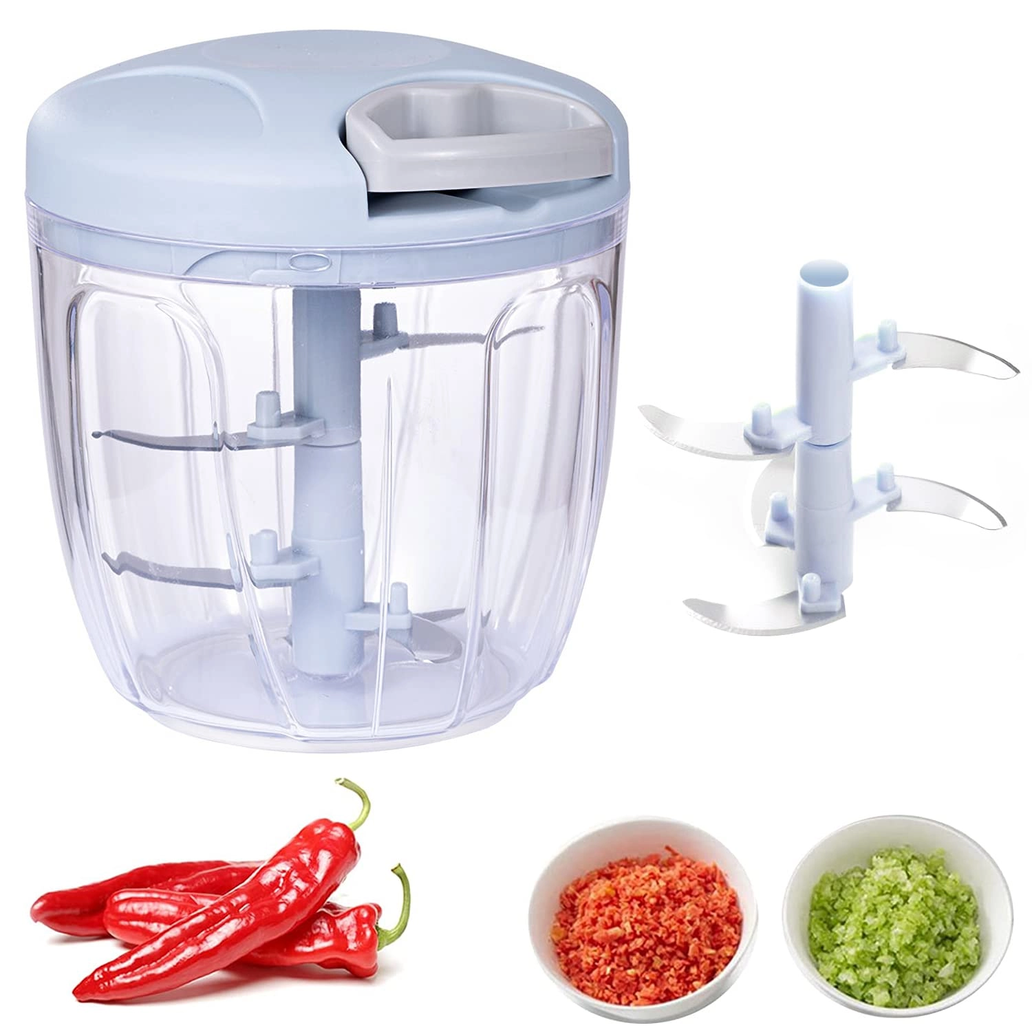MEEQIAO Onion Chopper - 900 ml 5 Blades