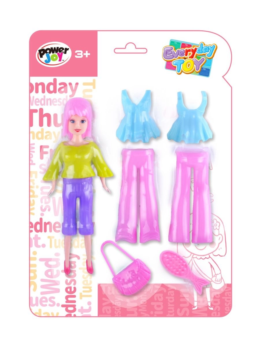 Everyday Fashion Doll - Snap On 7 Pcs Pink Ages 3+