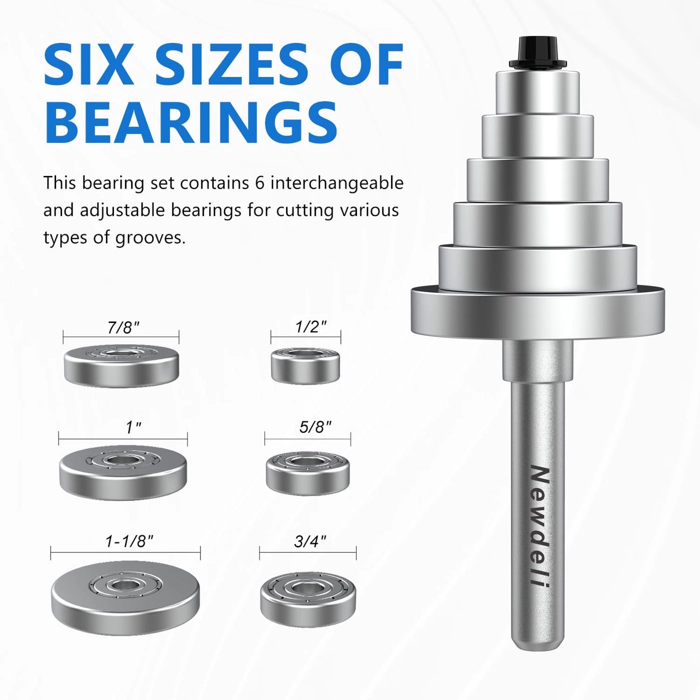 Rabbet Router Bit Set - 1/4 Inch Shank 4Pcs