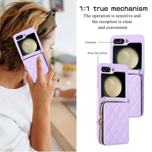 Miagon Folio Case for Samsung Galaxy Z Flip 5