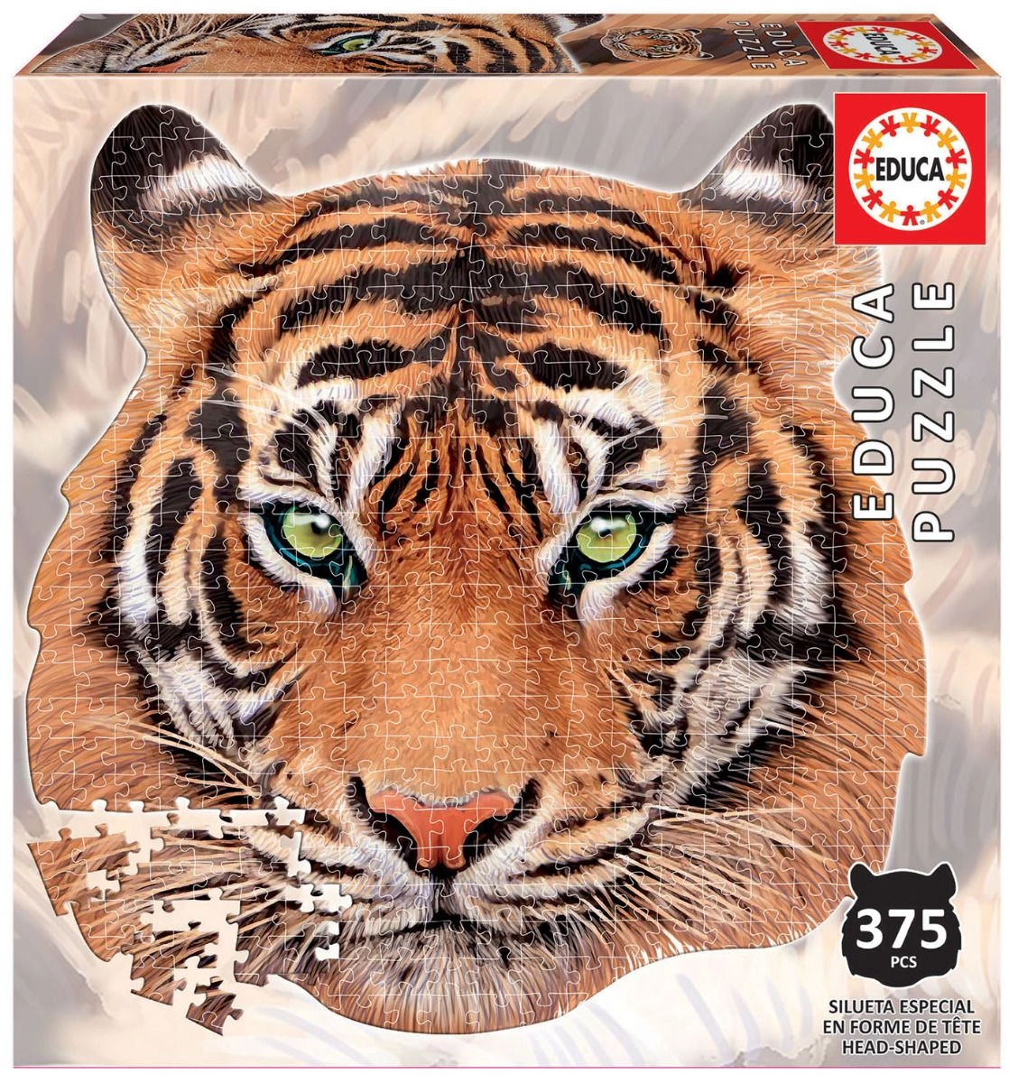 Prime 3D Tiger Face Puzzle (FGI-18475) - 375 pcs