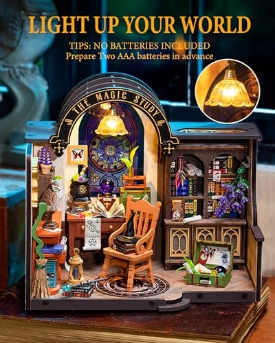 The Magic Study - DIY Miniature House Kit LED Lights