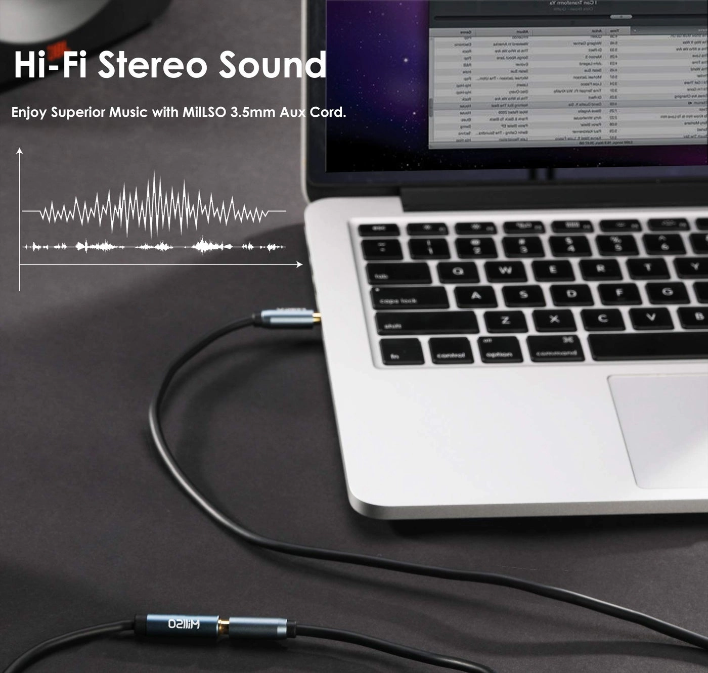 3.5mm Male-to-Male AUX Cable - 16.4ft