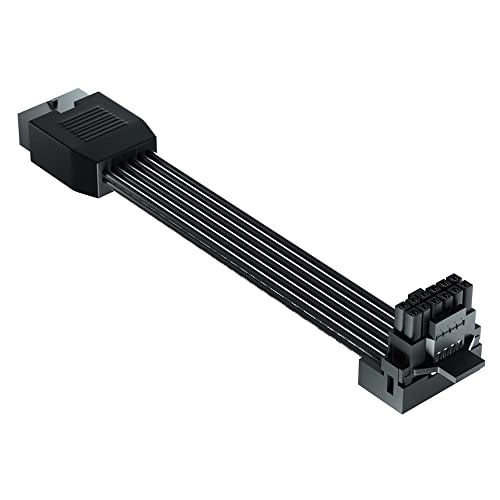 JOYJOM PCI-e 5.0 12VHPWR 16 Pin Right Angle Adapter - 12+4pin 600W