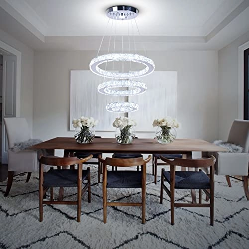 LED Chandeliers 3 rings - 3 colors(cool white/warm white/pure white) Non-dimmable