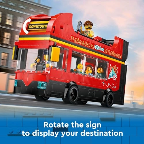 City Double-Decker Sightseeing Bus (60407) - Red 5 minifigures
