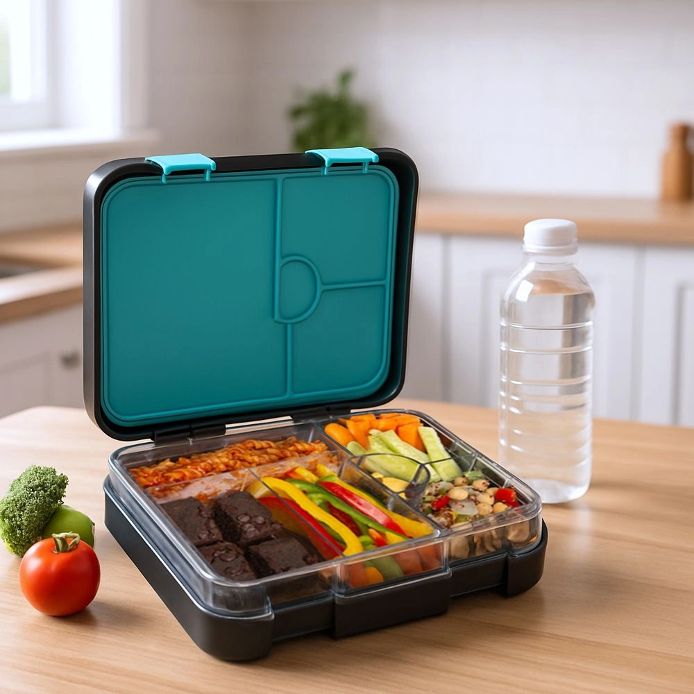 Convertible Bento Lunch Box - T-Rex Grey 6 And 4