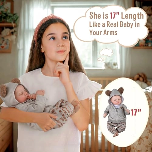 Reborn Baby Doll - 17Inch Vinyl Boy Ages 3+