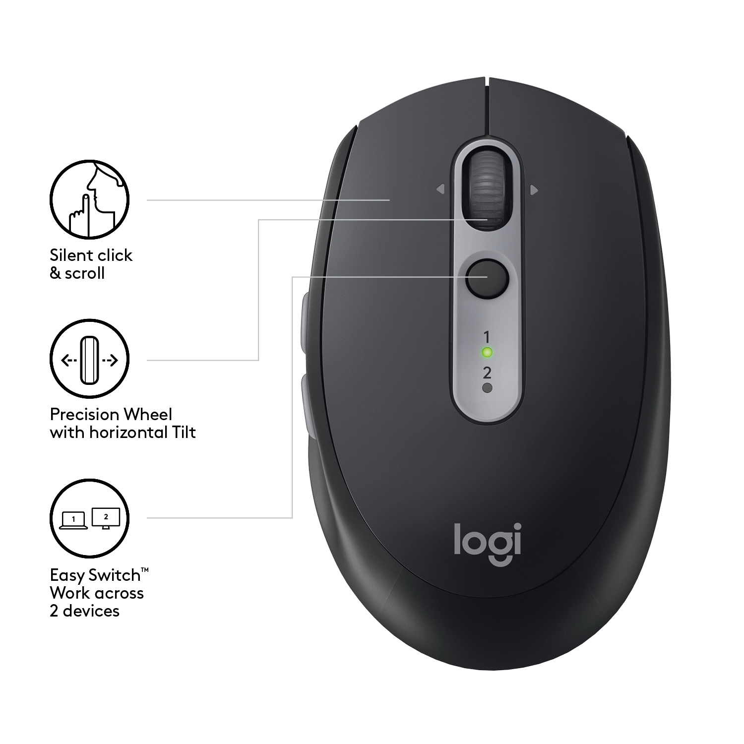 M590 Multi-Device Silent Mouse - Wireless