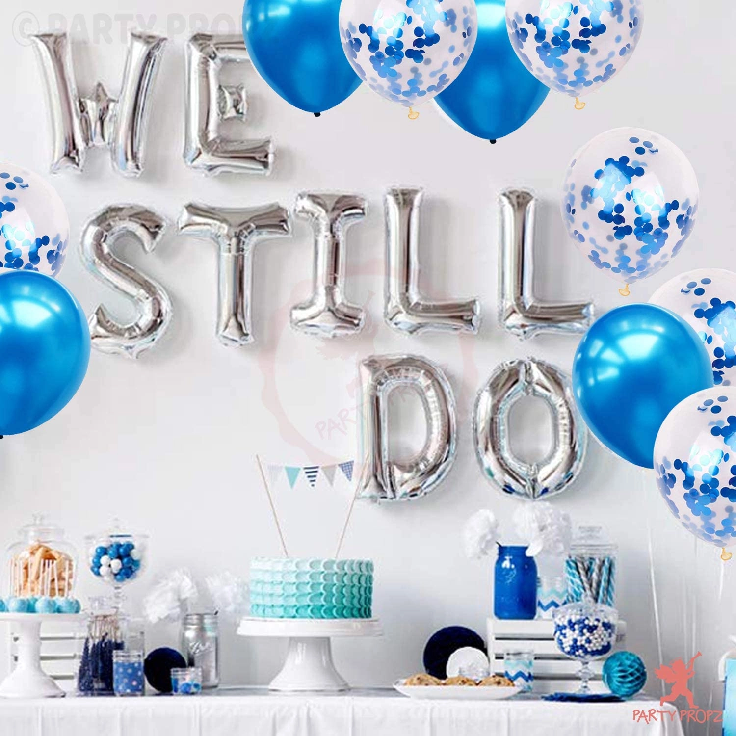 Latex & Confetti Balloons - 18 Pcs Birthday
