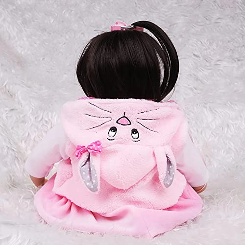 Rebirth Baby Doll - 48cm/58cm Silicone Limbs Cloth Body Panda Clothes Gift Set