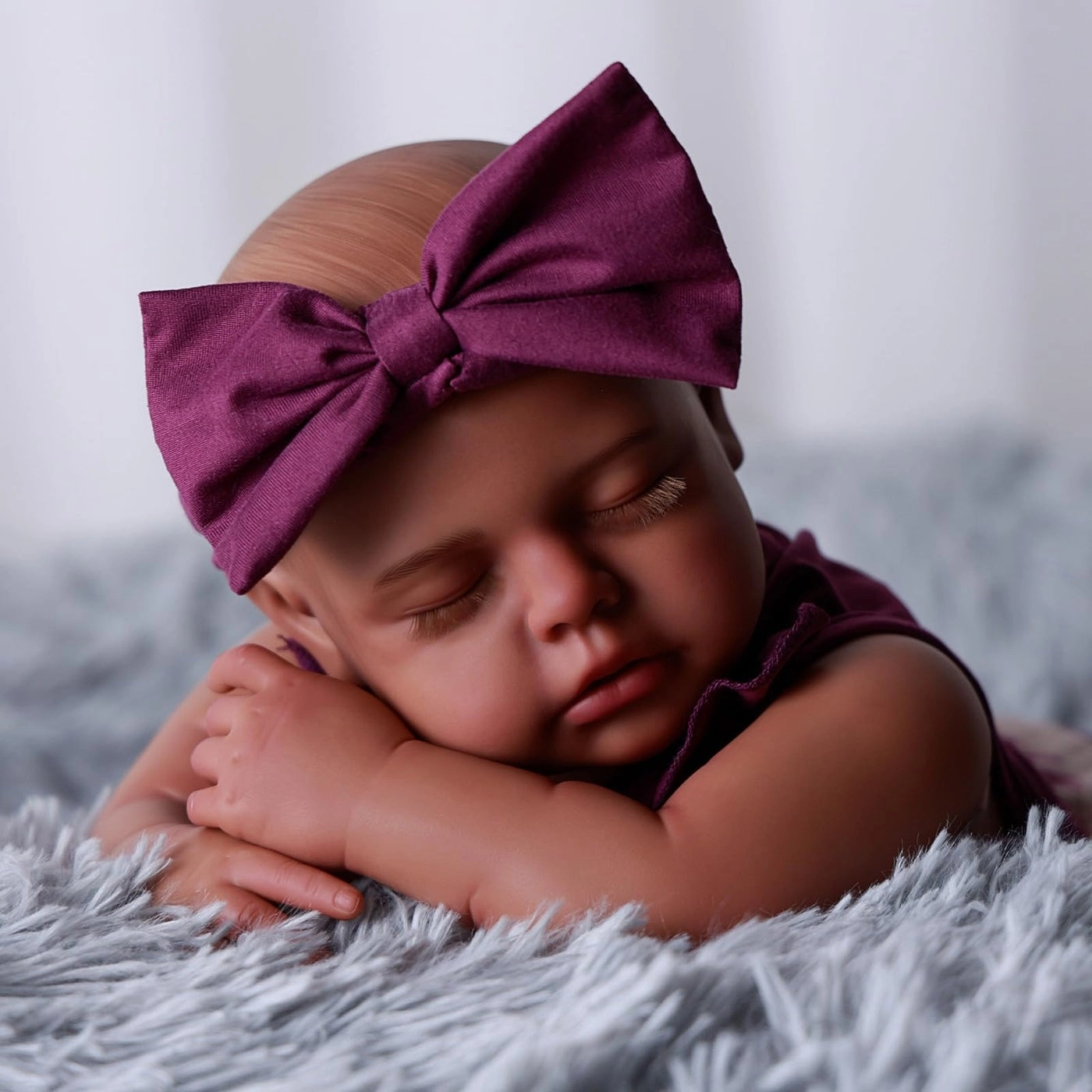 Reborn Baby Doll - 20 Inch Vinyl Cloth Body Black Ages 3+