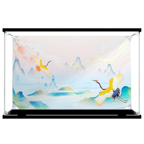 Clear Acrylic Dustproof Display Case - 40x25x25 cm With Background